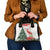 Trinidad And Tobago Christmas Shoulder Handbag Scarlet Ibis Wild Poinsettia Watercolor - Wonder Print Shop