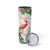 Personalized Trinidad And Tobago Christmas Skinny Tumbler Scarlet Ibis Wild Poinsettia Watercolor - Wonder Print Shop