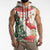 Personalized Trinidad And Tobago Christmas Sleeveless Zip Hoodie Scarlet Ibis Wild Poinsettia Watercolor - Wonder Print Shop