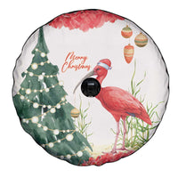 Trinidad And Tobago Christmas Spare Tire Cover Scarlet Ibis Wild Poinsettia Watercolor - Wonder Print Shop