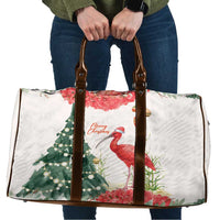 Trinidad And Tobago Christmas Travel Bag Scarlet Ibis Wild Poinsettia Watercolor - Wonder Print Shop