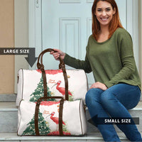Trinidad And Tobago Christmas Travel Bag Scarlet Ibis Wild Poinsettia Watercolor - Wonder Print Shop
