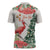 Personalized Trinidad And Tobago Christmas Zipper Polo Shirt Scarlet Ibis Wild Poinsettia Watercolor - Wonder Print Shop