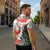 Personalized Trinidad And Tobago Christmas Zipper Polo Shirt Scarlet Ibis Wild Poinsettia Watercolor - Wonder Print Shop
