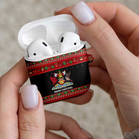 Trinidad And Tobago Christmas AirPods Case Merry Xmas Coat Of Arms - Wonder Print Shop
