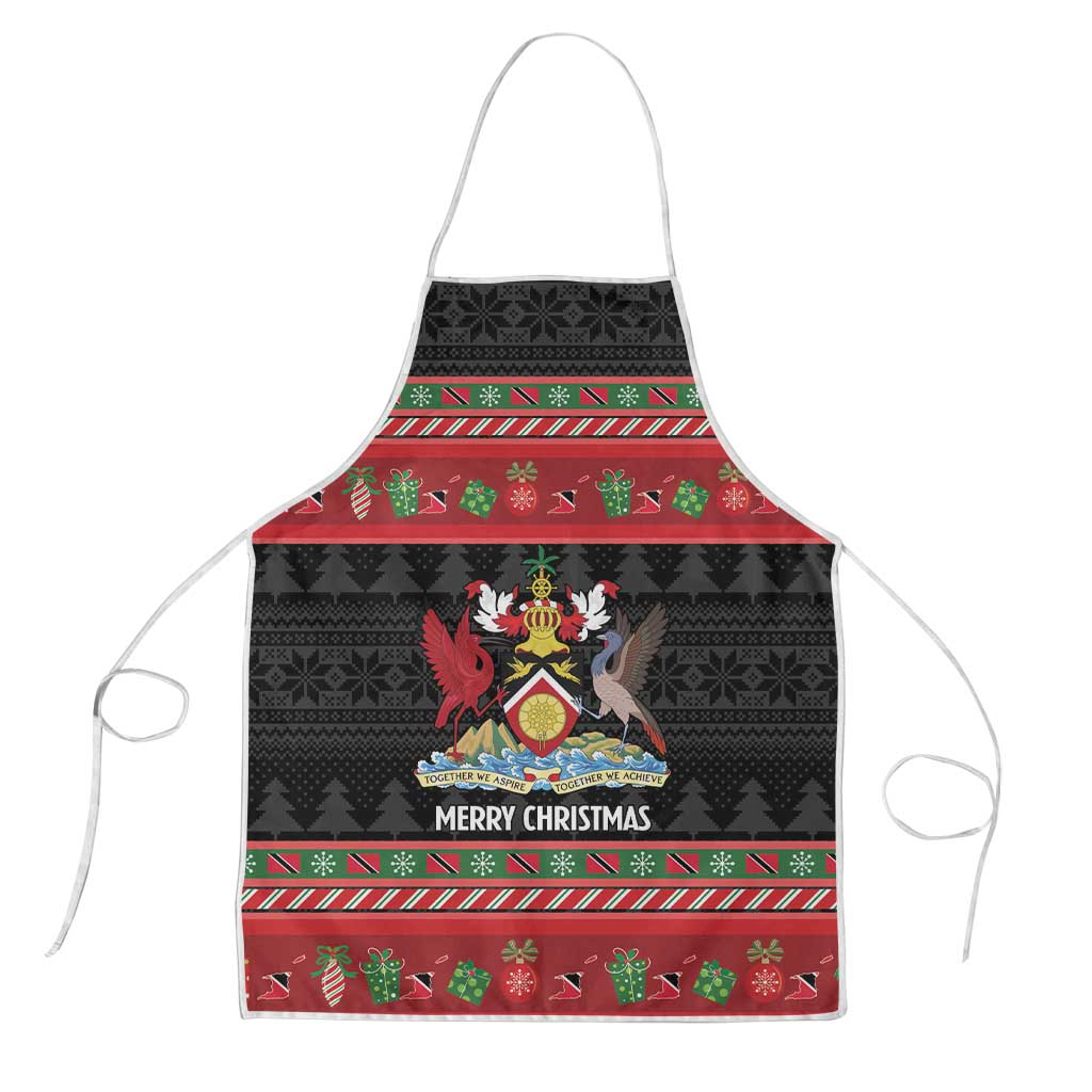 Trinidad And Tobago Christmas Apron Merry Xmas Coat Of Arms - Wonder Print Shop