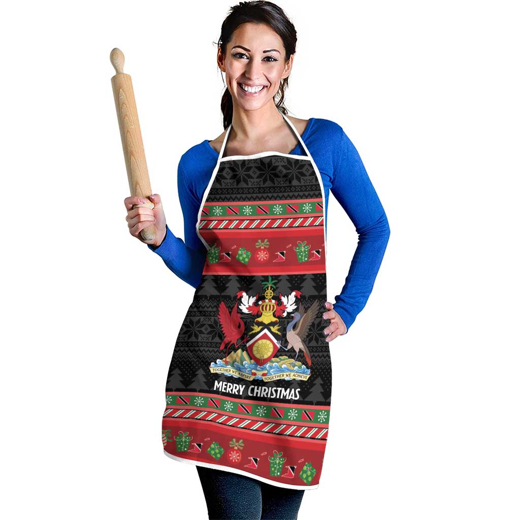 Trinidad And Tobago Christmas Apron Merry Xmas Coat Of Arms - Wonder Print Shop