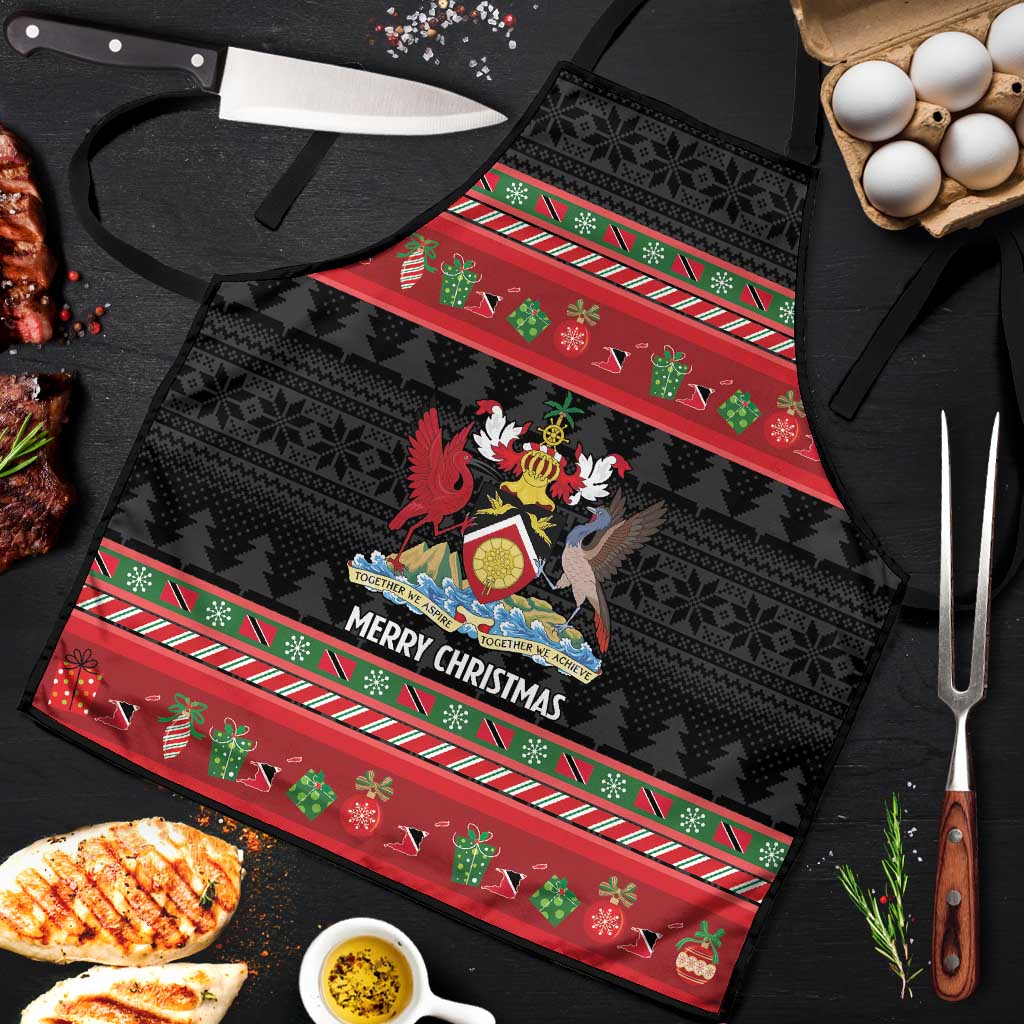 Trinidad And Tobago Christmas Apron Merry Xmas Coat Of Arms - Wonder Print Shop