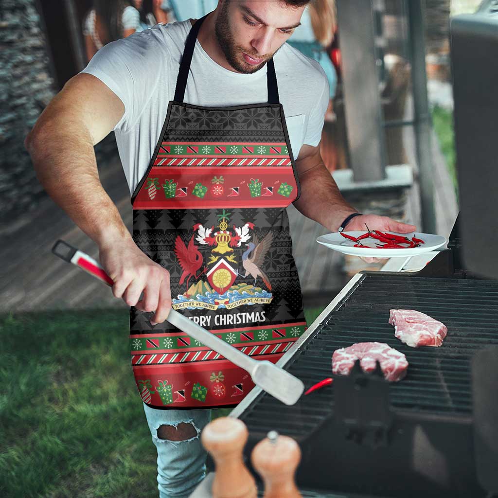 Trinidad And Tobago Christmas Apron Merry Xmas Coat Of Arms - Wonder Print Shop
