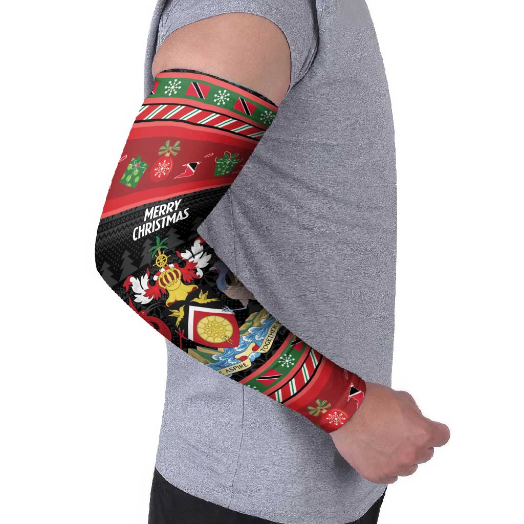 Trinidad And Tobago Christmas Arm Sleeves Merry Xmas Coat Of Arms - Wonder Print Shop