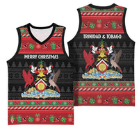 Trinidad And Tobago Christmas Basketball Jersey Merry Xmas Coat Of Arms - Wonder Print Shop