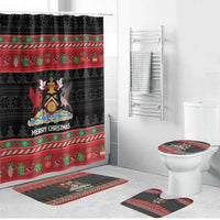 Trinidad And Tobago Christmas Bathroom Set Merry Xmas Coat Of Arms - Wonder Print Shop