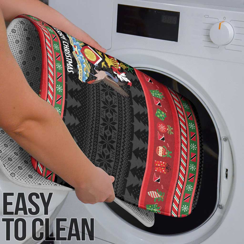 Trinidad And Tobago Christmas Bathroom Set Merry Xmas Coat Of Arms - Wonder Print Shop