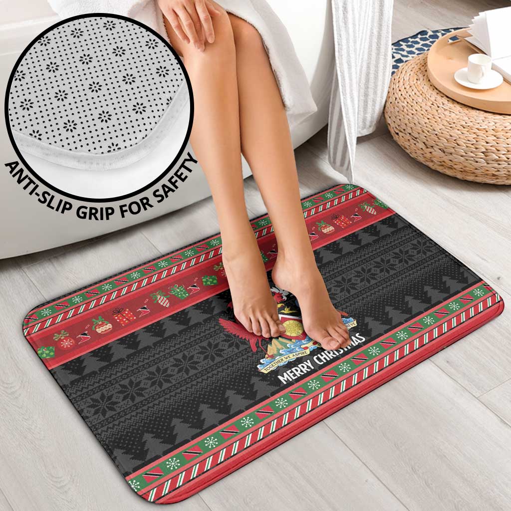 Trinidad And Tobago Christmas Bathroom Set Merry Xmas Coat Of Arms - Wonder Print Shop