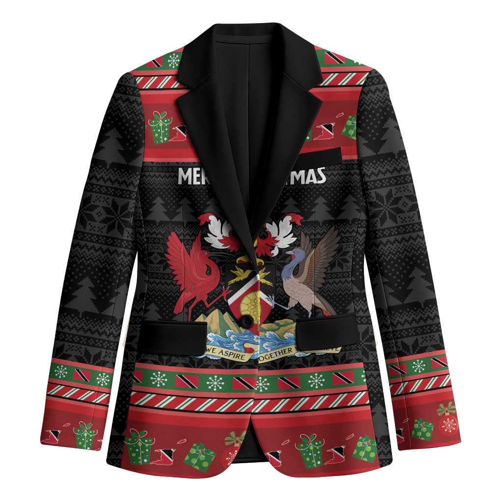 Trinidad And Tobago Christmas Blazer Merry Xmas Coat Of Arms - Wonder Print Shop