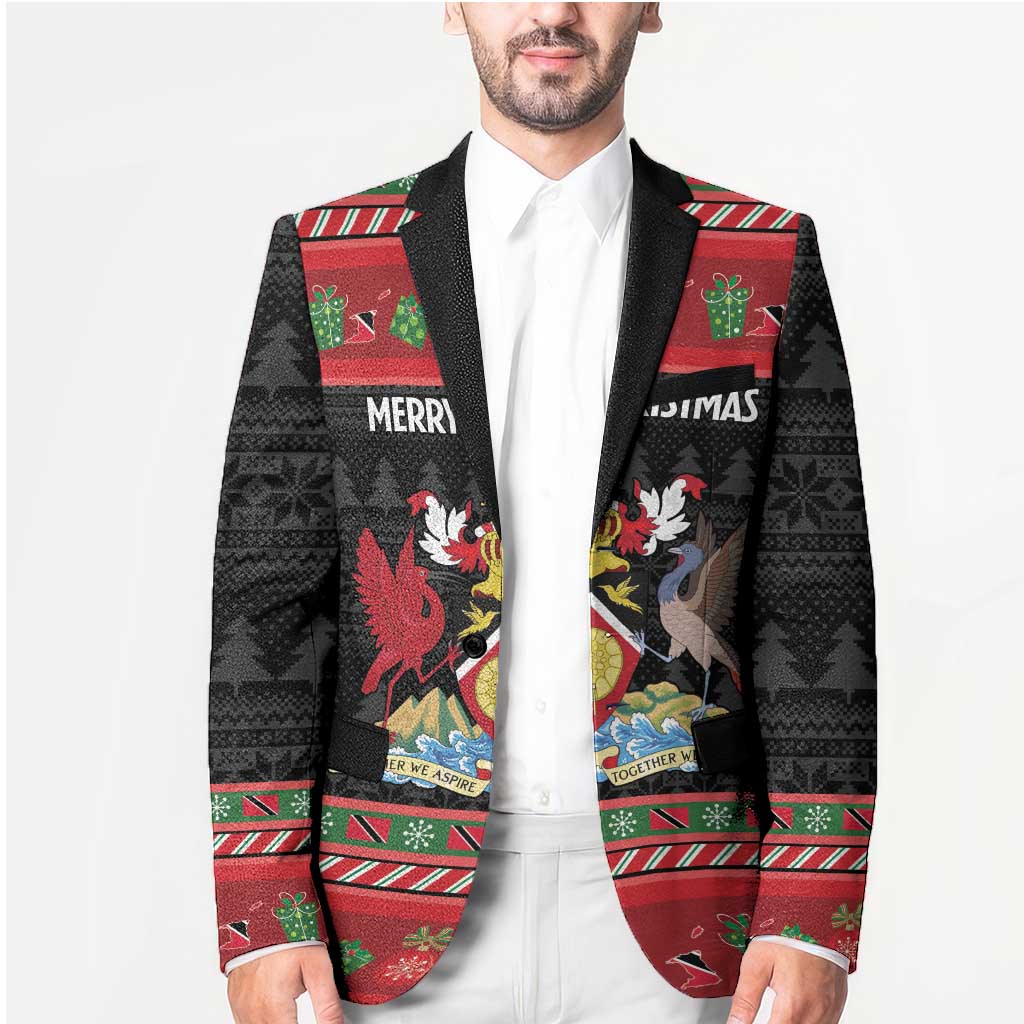 Trinidad And Tobago Christmas Blazer Merry Xmas Coat Of Arms - Wonder Print Shop