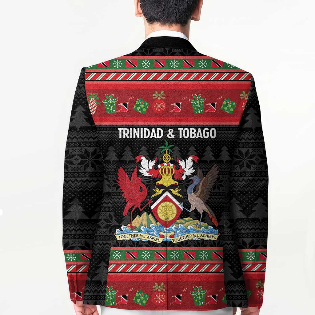 Trinidad And Tobago Christmas Blazer Merry Xmas Coat Of Arms - Wonder Print Shop