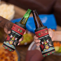 Trinidad And Tobago Christmas 4 in 1 Can Cooler Tumbler Merry Xmas Coat Of Arms - Wonder Print Shop