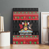 Trinidad And Tobago Christmas Canvas Wall Art Merry Xmas Coat Of Arms - Wonder Print Shop