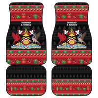 Trinidad And Tobago Christmas Car Mats Merry Xmas Coat Of Arms - Wonder Print Shop