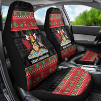 Trinidad And Tobago Christmas Car Seat Cover Merry Xmas Coat Of Arms - Wonder Print Shop