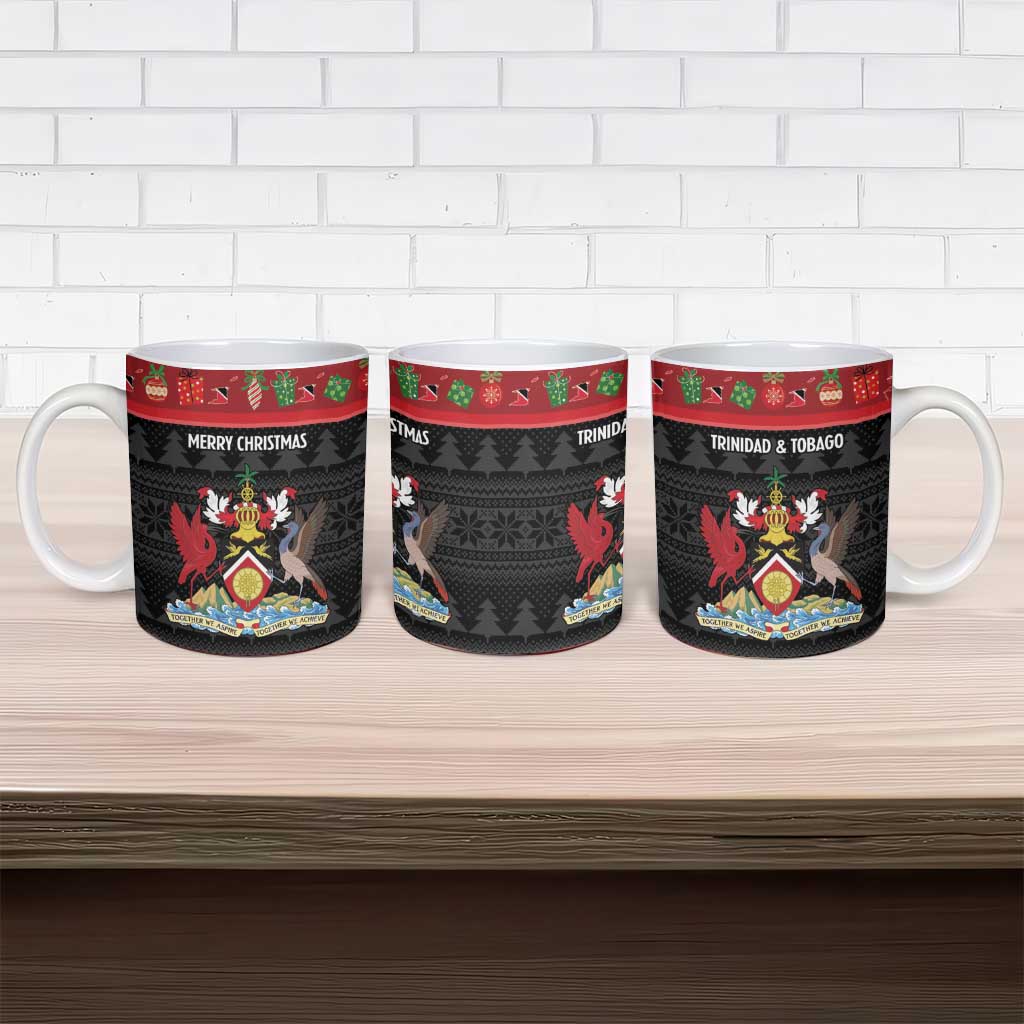 Trinidad And Tobago Christmas Ceramic Mug Merry Xmas Coat Of Arms - Wonder Print Shop