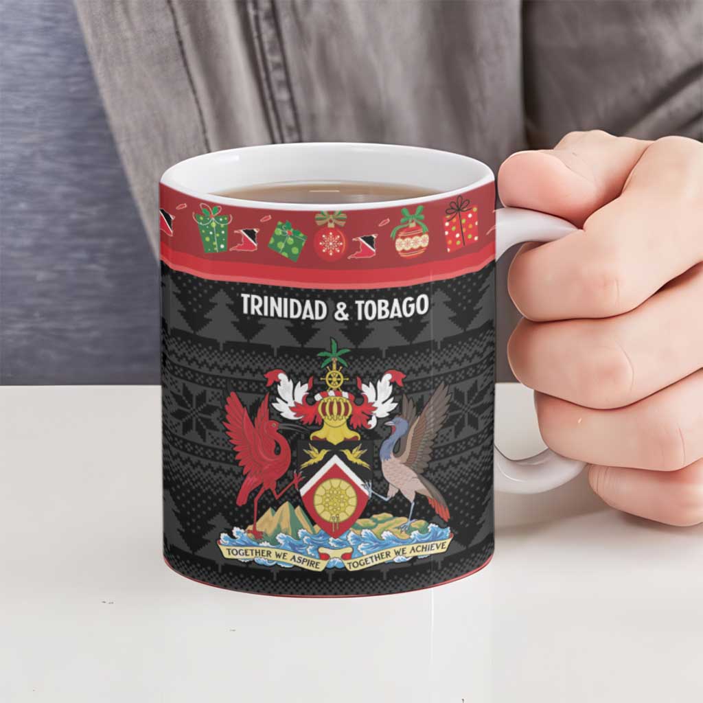 Trinidad And Tobago Christmas Ceramic Mug Merry Xmas Coat Of Arms - Wonder Print Shop
