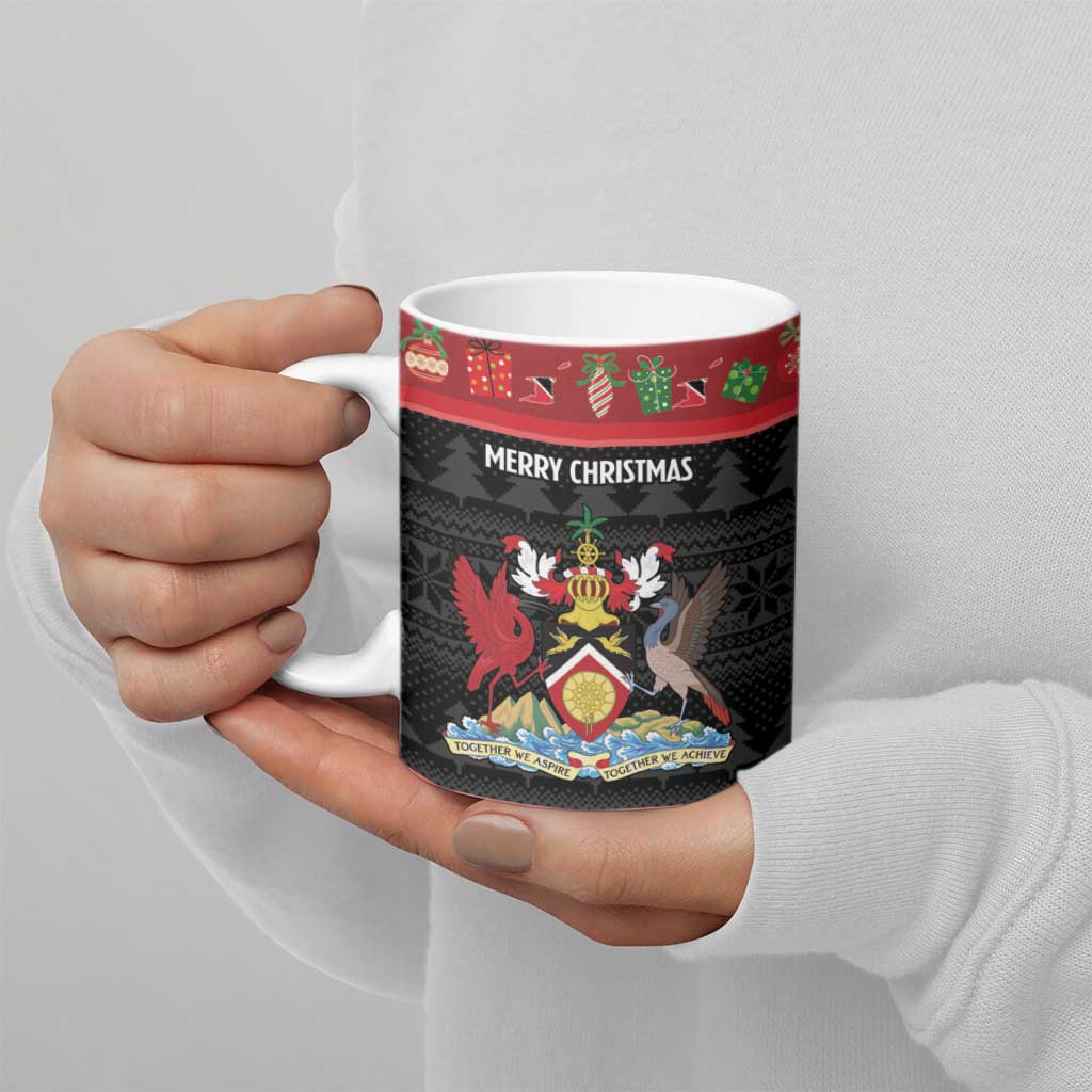 Trinidad And Tobago Christmas Ceramic Mug Merry Xmas Coat Of Arms - Wonder Print Shop
