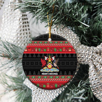 Trinidad And Tobago Christmas Ceramic Ornament Merry Xmas Coat Of Arms - Wonder Print Shop