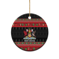 Trinidad And Tobago Christmas Ceramic Ornament Merry Xmas Coat Of Arms - Wonder Print Shop