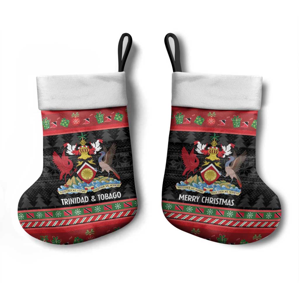 Trinidad And Tobago Christmas Christmas Stocking Merry Xmas Coat Of Arms - Wonder Print Shop