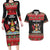 Trinidad And Tobago Christmas Couples Matching Long Sleeve Bodycon Dress and Hawaiian Shirt Merry Xmas Coat Of Arms - Wonder Print Shop