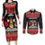 Trinidad And Tobago Christmas Couples Matching Long Sleeve Bodycon Dress and Long Sleeve Button Shirt Merry Xmas Coat Of Arms - Wonder Print Shop