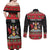 Trinidad And Tobago Christmas Couples Matching Off Shoulder Maxi Dress and Long Sleeve Button Shirt Merry Xmas Coat Of Arms - Wonder Print Shop