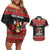 Trinidad And Tobago Christmas Couples Matching Off Shoulder Short Dress and Hawaiian Shirt Merry Xmas Coat Of Arms - Wonder Print Shop