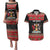 Trinidad And Tobago Christmas Couples Matching Puletasi and Hawaiian Shirt Merry Xmas Coat Of Arms - Wonder Print Shop