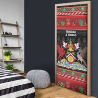 Trinidad And Tobago Christmas Door Cover Merry Xmas Coat Of Arms - Wonder Print Shop