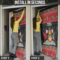 Trinidad And Tobago Christmas Door Cover Merry Xmas Coat Of Arms - Wonder Print Shop