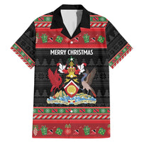 Trinidad And Tobago Christmas Family Matching Mermaid Dress and Hawaiian Shirt Merry Xmas Coat Of Arms - Wonder Print Shop