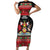 Trinidad And Tobago Christmas Family Matching Short Sleeve Bodycon Dress and Hawaiian Shirt Merry Xmas Coat Of Arms - Wonder Print Shop