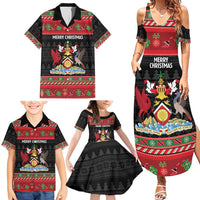 Trinidad And Tobago Christmas Family Matching Summer Maxi Dress and Hawaiian Shirt Merry Xmas Coat Of Arms - Wonder Print Shop