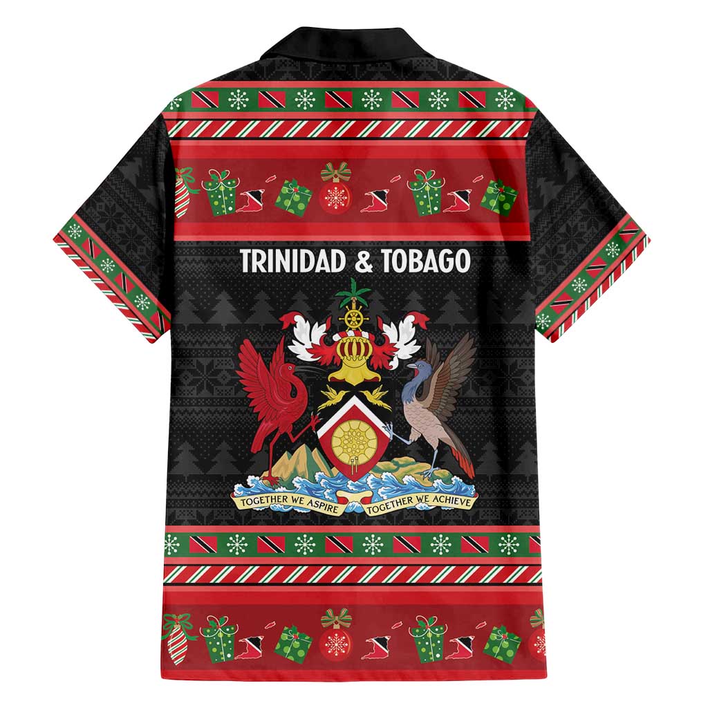 Trinidad And Tobago Christmas Family Matching Summer Maxi Dress and Hawaiian Shirt Merry Xmas Coat Of Arms - Wonder Print Shop