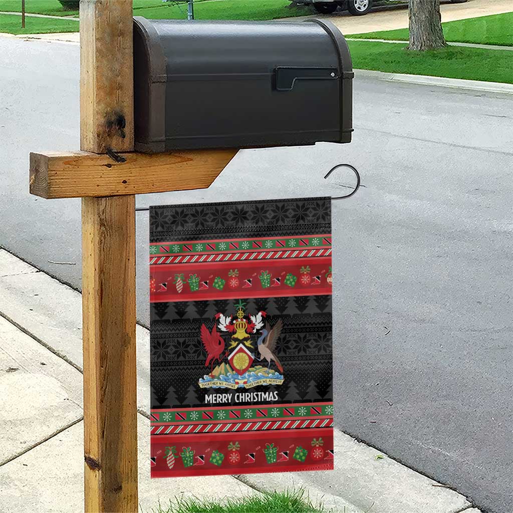 Trinidad And Tobago Christmas Garden Flag Merry Xmas Coat Of Arms - Wonder Print Shop