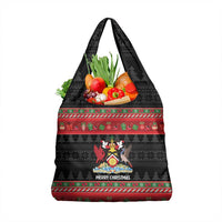 Trinidad And Tobago Christmas Grocery Bag Merry Xmas Coat Of Arms - Wonder Print Shop