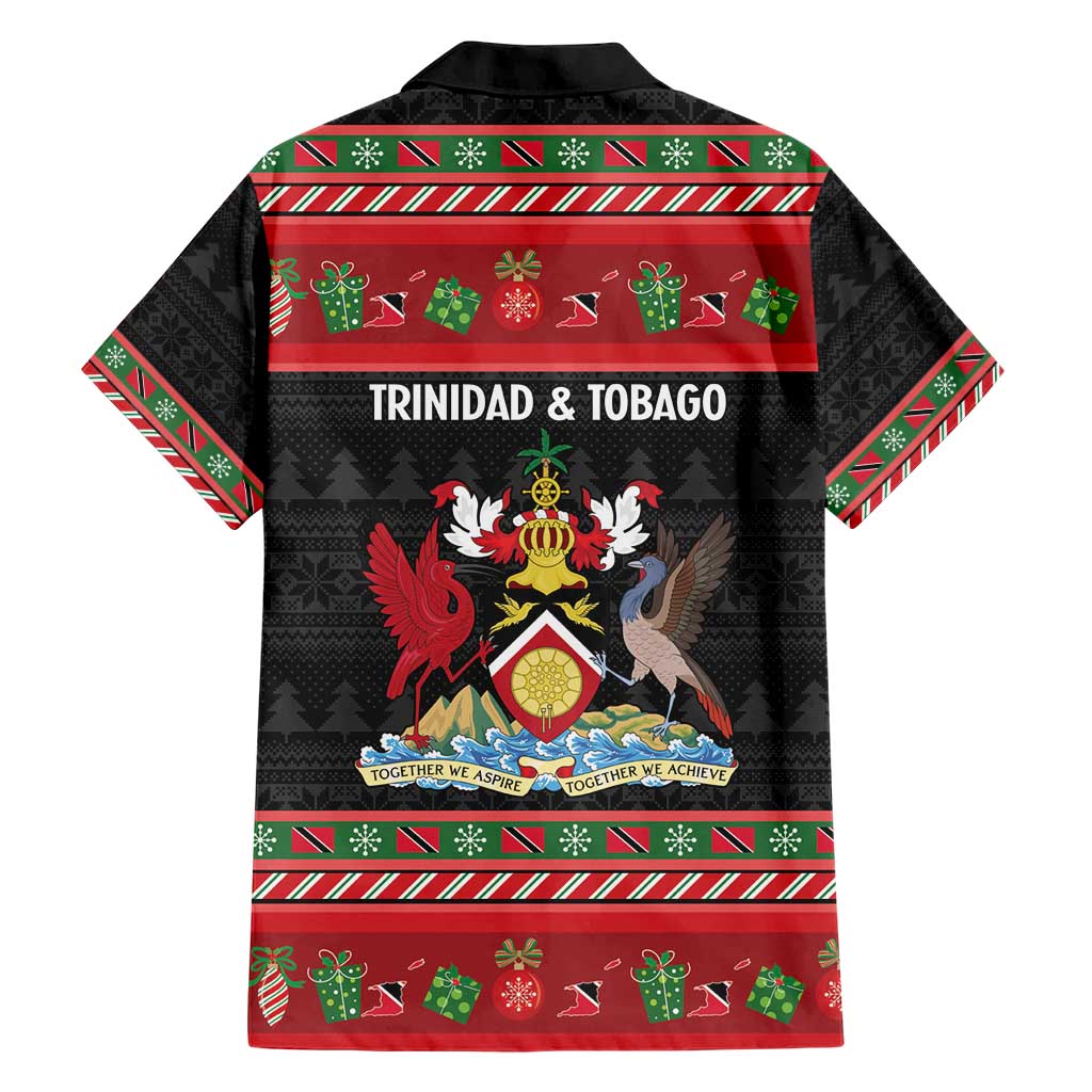 Trinidad And Tobago Christmas Hawaiian Shirt Merry Xmas Coat Of Arms - Wonder Print Shop