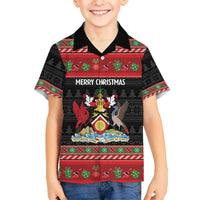 Trinidad And Tobago Christmas Hawaiian Shirt Merry Xmas Coat Of Arms - Wonder Print Shop
