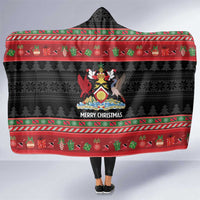 Trinidad And Tobago Christmas Hooded Blanket Merry Xmas Coat Of Arms - Wonder Print Shop