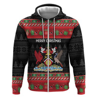 Trinidad And Tobago Christmas Hoodie Merry Xmas Coat Of Arms - Wonder Print Shop