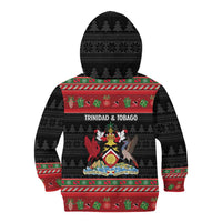 Trinidad And Tobago Christmas Kid Hoodie Merry Xmas Coat Of Arms - Wonder Print Shop