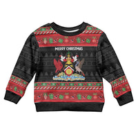Trinidad And Tobago Christmas Kid Ugly Christmas Sweater Merry Xmas Coat Of Arms - Wonder Print Shop